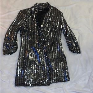 Lulus Sequin Blazer Dress